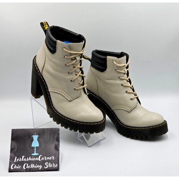 Dr. Martens Women's Beige Persephone Buttero Lace-Up Ankle Boot Size 6 2833 - Picture 10 of 16